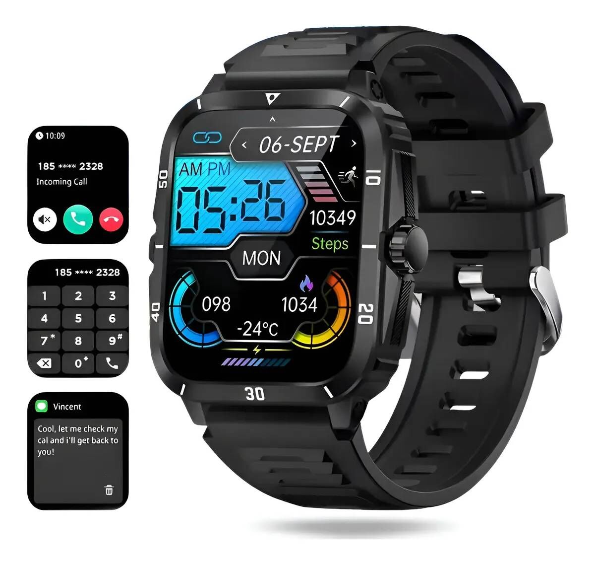 Smartwatch Deportivo Hombre Mujer Hd 1.85 Llamadas +100 Deportes
