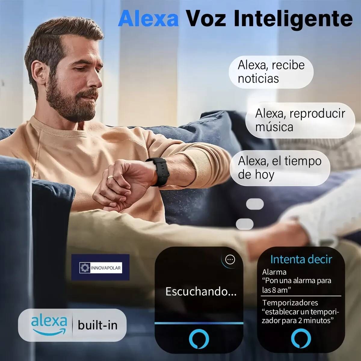 Smartwatch Inteligente Alexa Integrada Deportivo