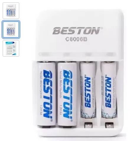 Bateria Beston Recargables Aa/aaa X 4 Pack + Cargador
