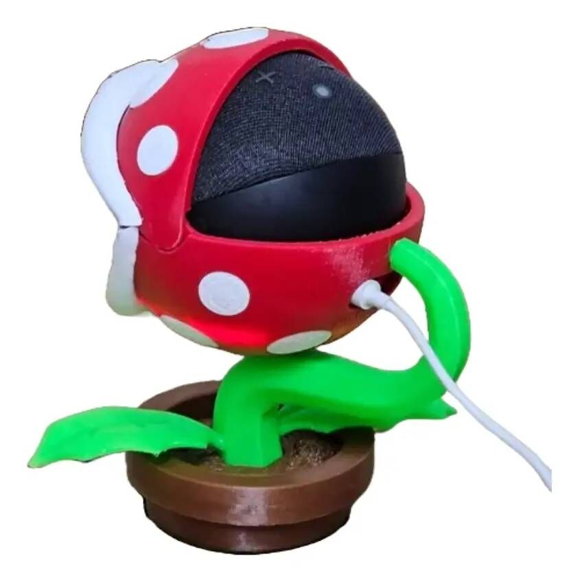 Soporte Planta Piraña Super Mario Alexa Echo Dot Gen. 4/5