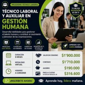 Técnico Laboral y Auxiliar en Gestión Humana