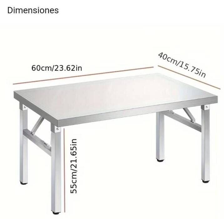 Mesa metal – Acero inoxidable